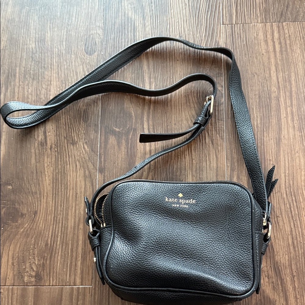 kate spade Black Pebbled Leather Shoulder Crossbody